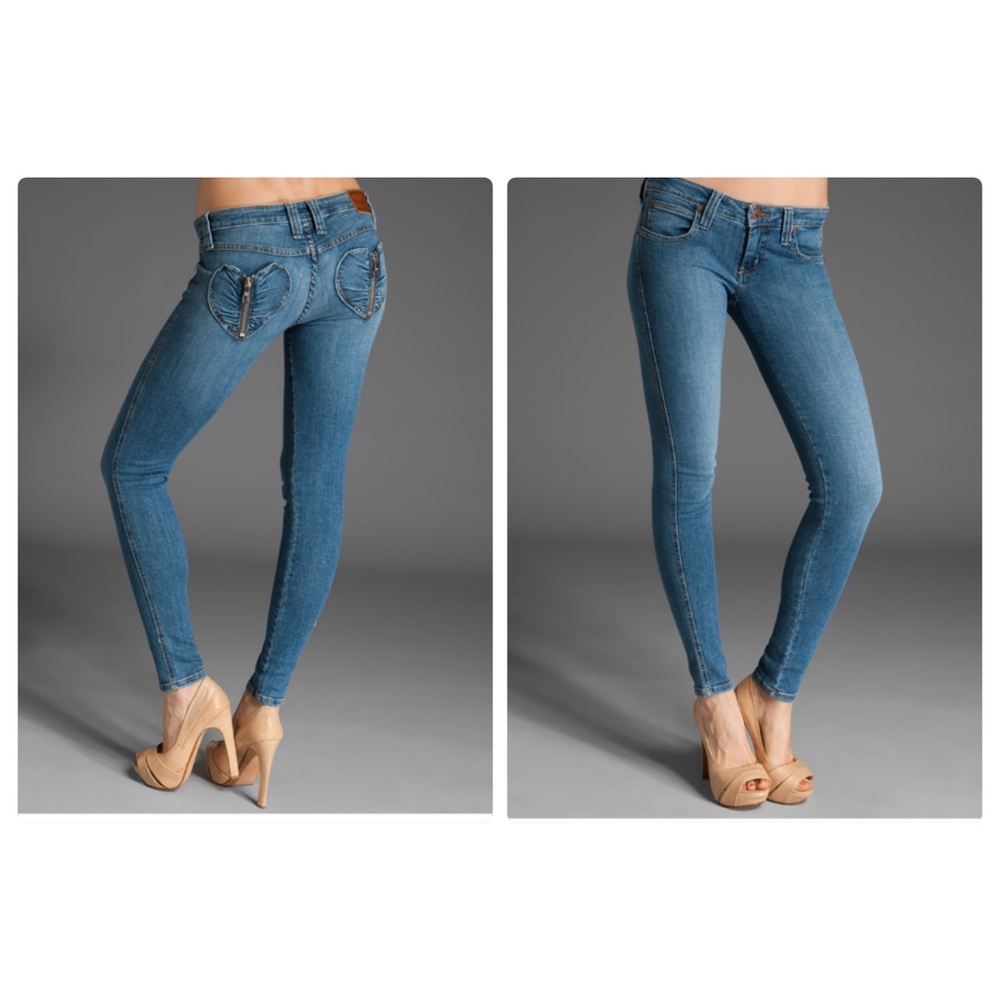 Frankie B heart breaker low waist skinny jean sz25